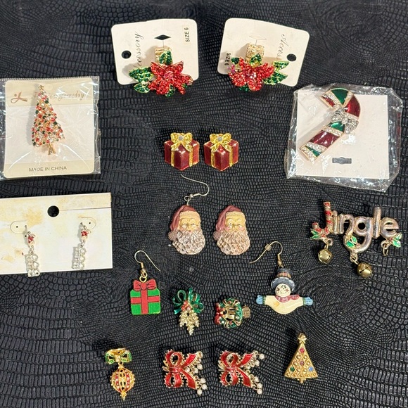 Christmas jewelry and brooch lot - Picture 3 of 10